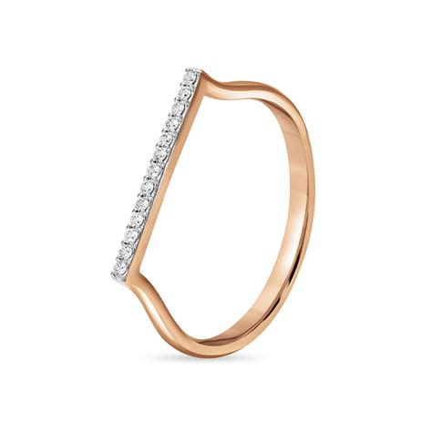 18KT Rose Gold Minimal Diamond Ring