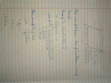 Find the area of trapezium whose parallel sides are11m and 25 m longand ...