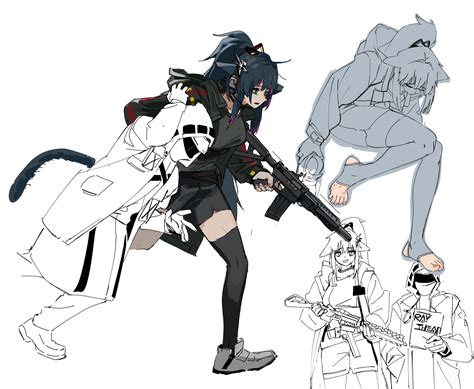 doctor, jessica, and jessica the liberated (arknights) drawn by ziyuechen | Danbooru