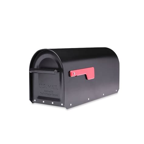 Architectural Mailboxes Post Mount Black Metal Large Mailbox 5560B-R-10 ...