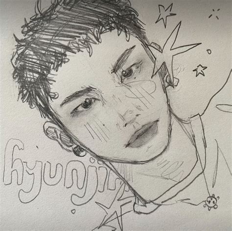 Stray Kids Drawing Hyunjin