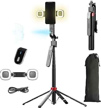 DRAVINA Auto Face Tracking Tripod - 360 Rotation + 270 Tilt, 4 in 1 ...