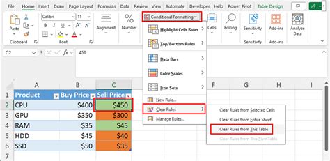 Image result for Clear Conditional Formatting Excel