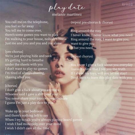 play date // melanie martinez | Melanie martinez lyrics, Melanie ...