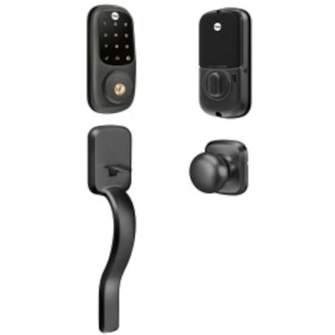 Yale Yale Assure Lock Yale Assure Black Suede Electronic Deadbolt with ...