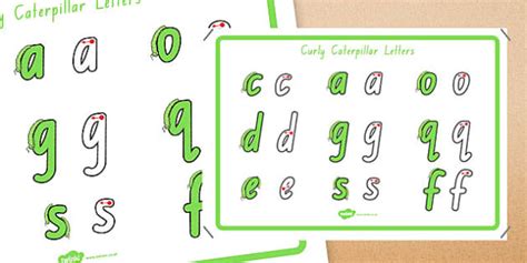 Curly Caterpillar Letters Formation Display Poster Foundation