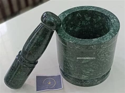 [Big size] Luxurious Green marble mortar and pestle set big size stone ...