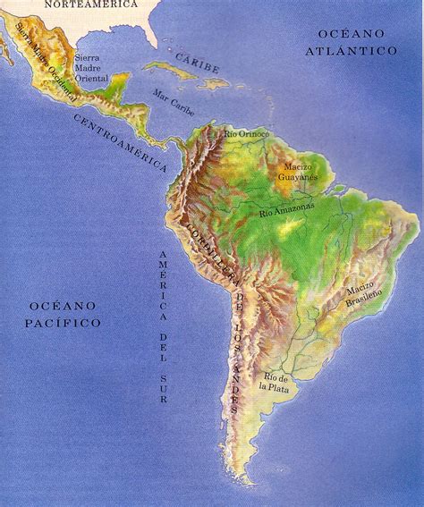 Mapa de América Latina - Mapa Físico, Geográfico, Político, turístico y ...