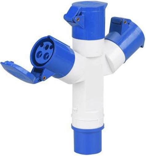 SK TRADERS 3pin IP44 Multi Splitter 16 amps 220v Industrial Plug Socket ...