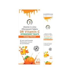DR VITAMIN C EFFERVESCENT TABLETS (ORANGE FLAVOR) : Amazon.in: Health ...