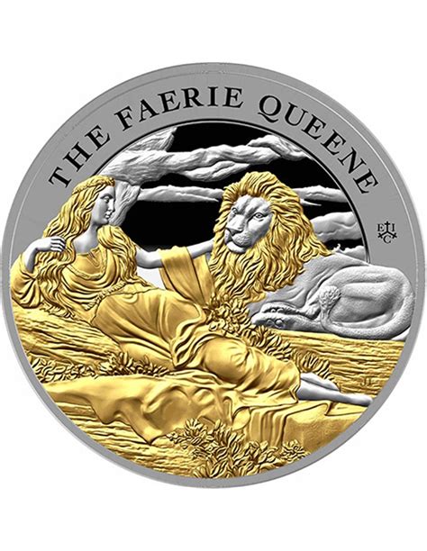 THE FAERIE QUEENE Una & the Lion 2 Oz Silver Proof Coin 2 Pound St ...