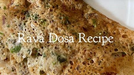 Rava Dosai – Mylapore Kitchens