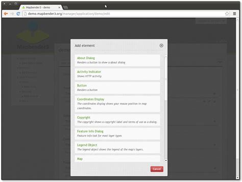 Mapbender3 Quickstart — OSGeo-Live 9.0 Documentation