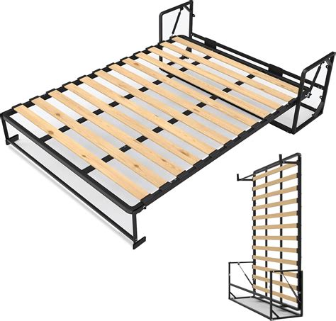 Amazon.com: TooCust Vertical Murphy Wall Bed Frame Queen Size with Two ...