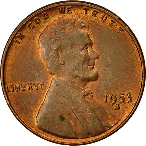 One Cent 1953 Wheat Penny, Coin from United States - Online Coin Club
