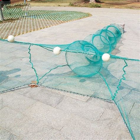 Buy Shrimp Cage Fishing Net Crawfish Trap 3/6/8/10M Crab Trap Folding ...