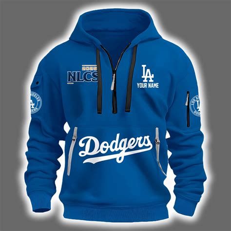 Personalized Dodgers 2025 NLCS Quarter Zip Hoodie