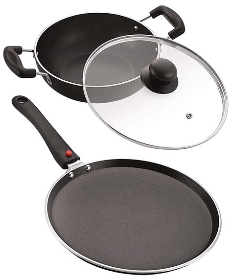 Buy NIRLON Celebrino Heavy Guage 4mm Thickness Aluminum Cookware Set 2 ...