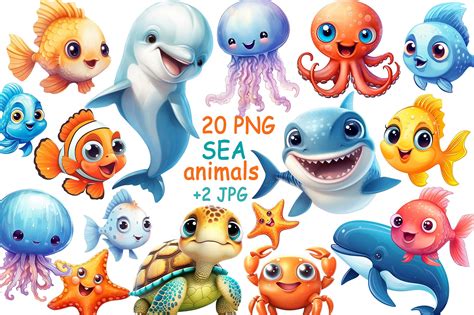 Animated Sea Creatures Clipart