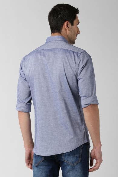 Buy Men Blue Super Slim Fit Solid Full Sleeves Casual Shirt Online ...