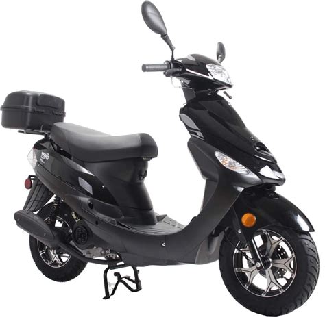 "X-Pro 50cc Gas Moped Scooter for Adults, Electric/Kick Start, 10"" Aluminum Wheels, Large ...