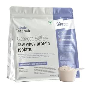 The Whole Truth Whey Protein Isolate Unflavoured |1 kg (2.2 lbs) | 30g ...