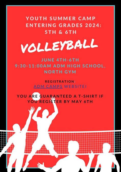 5th/6th Grade Volleyball Camp, 801 Nile Kinnick South, 50003, Adel, 4 ...