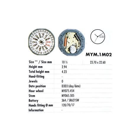MIYOTA 1M02 - Eki & Kale Company d.o.o.