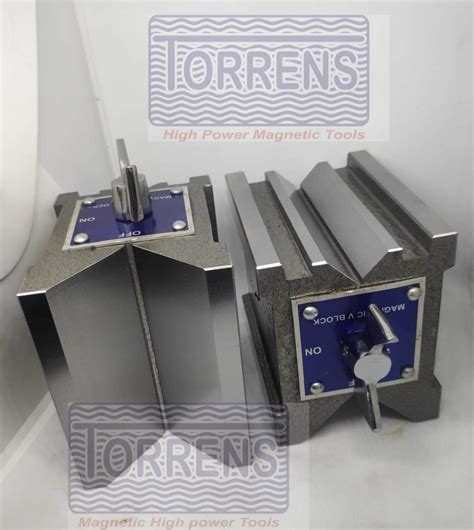 TORRENS HIGH POWER 3" PLAIN MAGNETIC V BLOCK - 80x70x60MM, GRAY, U ...