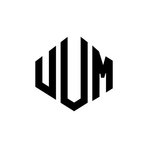 diseño de logotipo de letra uum con forma de polígono. uum polígono y ...