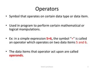 Image result for Expression. Add Operators