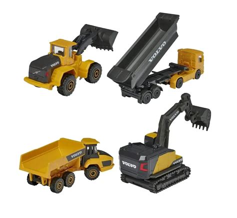 Majorette Volvo Construction Vehicle Toy Set | Naivri