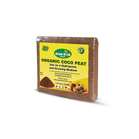 Grow Rich Premium 2-Pack 1 kg Cocopeat Blocks - Boost Your Garden with ...