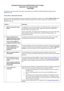Fillable Online ABA Beneficial Grant Funding Application Form - Task ...