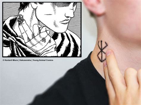 Guts BERSERK Tattoo Brand of Sacrifice Tattoo Temporary Tattoo - Etsy