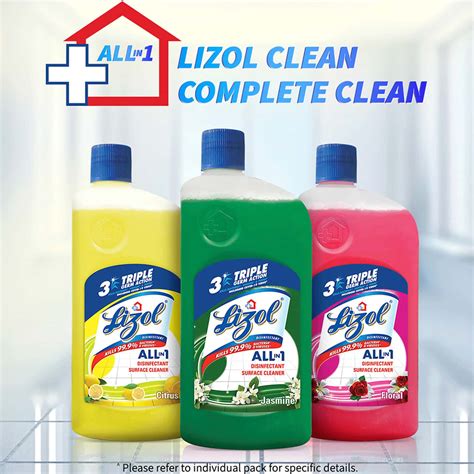 Buy LIZOL ALL IN 1 DISINFECTANT SURFACE & FLOOR CLEANER REFILL PACK ...