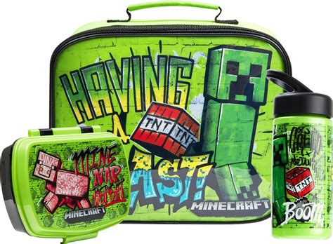 Amazon.com: Minecraft Insulated Kids Lunch Bag Lunch Box and Kids Water ...