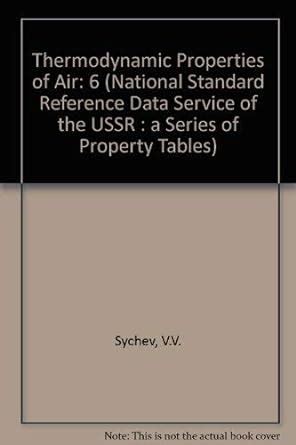 Buy Thermodynamic Properties Of Air (National Standard Reference Data ...