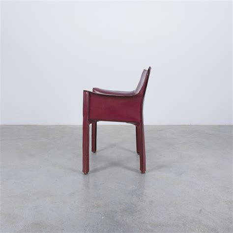 Mario Bellini Dining Chairs for Cassina, 1980 - Cab 413 Bordeaux Red ...