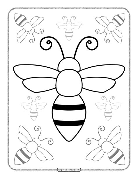 Bee Pollination Coloring Pages [2025]