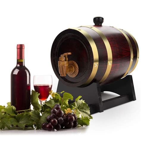 Buy GOTOTOP Oak Barrel 1.5L Vintage Wood Barrel Oak Timber Wine Barrel ...