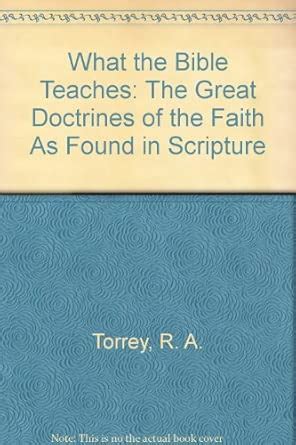 Buy What the Bible Teaches: The Great Doctrines of the Faith As Found ...