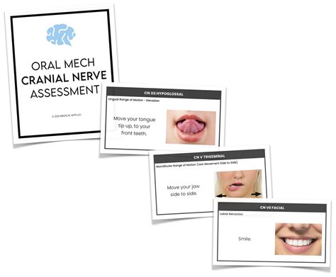 Oral Mech Cranial Nerve Assessment with Visual Cards - Medical SLPs