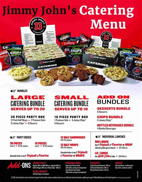 Jimmy John's Catering Menu [ Updated 2025 ]