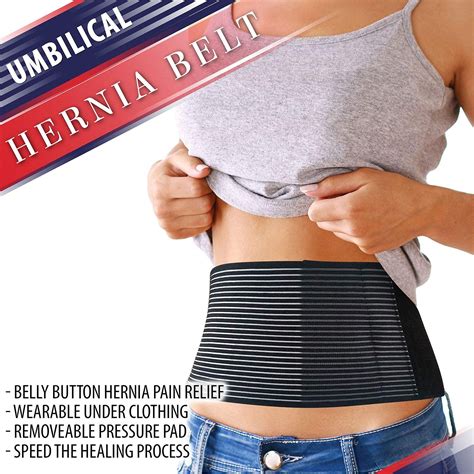 Hernia Belt for Men and Women - Abdominal Binder for Umbilical Hernias & Navel Belly Button ...
