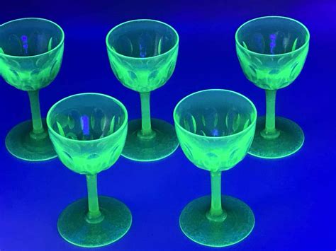 Antique Rare Set of Antique Uranium Glasses | Antiques Arena