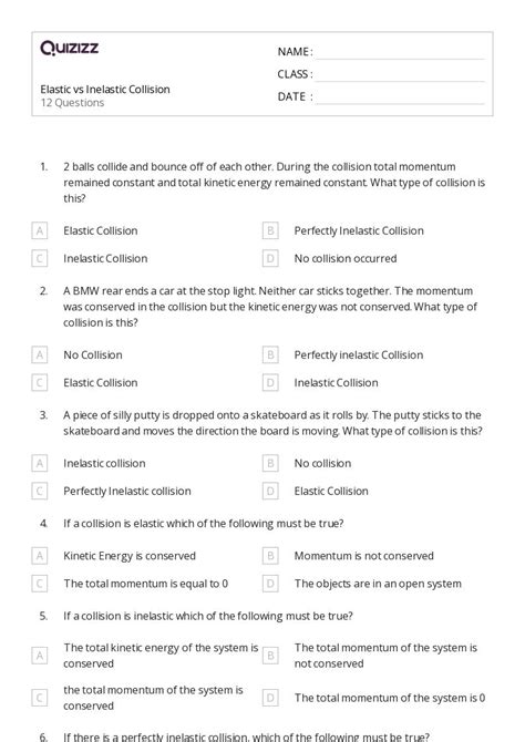 50+ elastic collisions and conservation of momentum worksheets for 10th ...