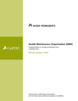 Fillable Online calpers ca calpers evidence of coverage kaiser form Fax ...