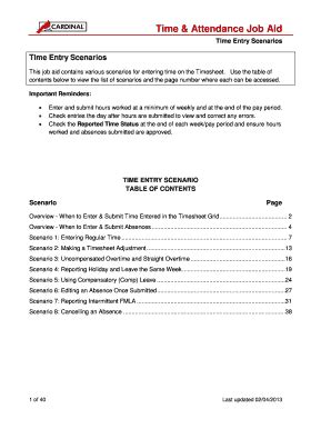 Fillable Online Time & Attendance Job Aid Fax Email Print - pdfFiller