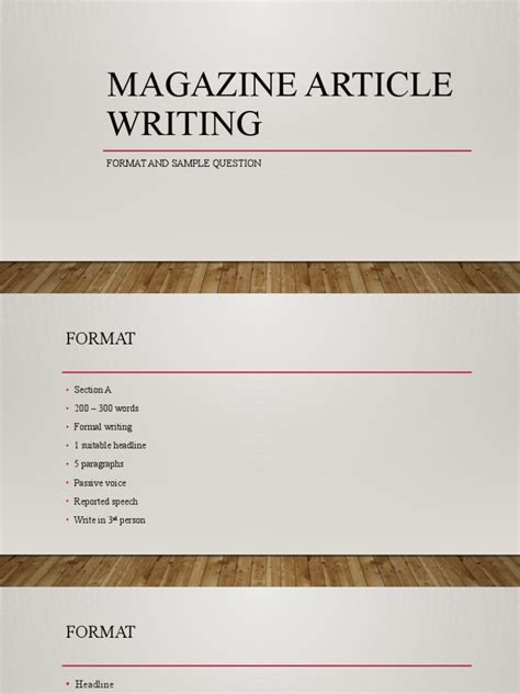 Image result for Writing a Magazine Article Example